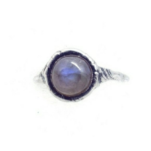 Purple Labradorite crystal ring size 7 - Picture 2 of 12